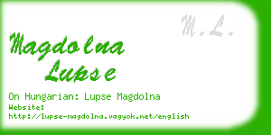 magdolna lupse business card